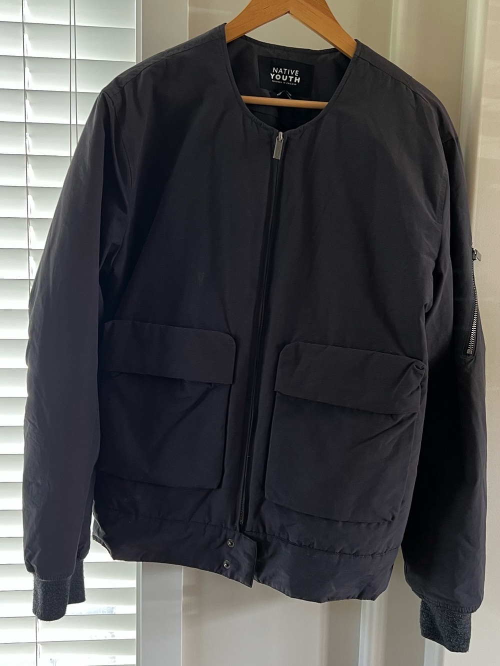 Dark Grey Minimalist Bomber Jacket